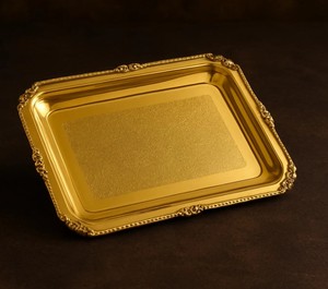 Plateau de service carré en laiton avec couvercle, fait main, durable, design moderne, décoration intérieure élégante, gravure personnalisée, logo personnalisé, mariage, Diwali - Product Image 3