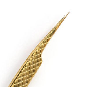 Pince à épiler en acier inoxydable Diamond Grip, plaquée or, à dents, avec logo personnalisé, usage professionnel, durable, précision, antistatique - Product Image 5