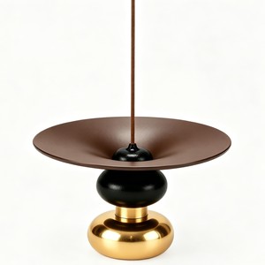 Porte-encens en bois de teck de qualité supérieure Aqdus Saleem, écologique, durable, avec base en laiton - Vente en gros de luxe - Product Image 2
