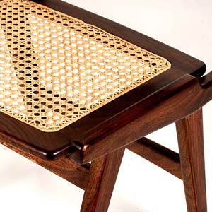 Silla de Comedor de Madera Maciza de Estilo Moderno de Mediados de Siglo, Diseño Escandinavo, Silla Lateral sin Brazos con Mimbre Tejido para Cafetería y Hogar, Venta al Por Mayor - Product Image 5