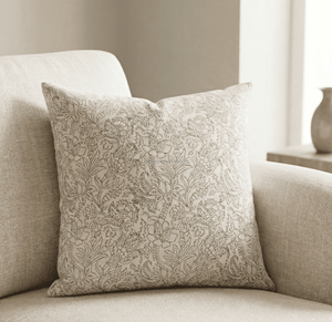 Botanical Vine Hand Block Print Cushion Cover Premium <b>Sofa</b> Decor Cotton Minimal Block Printed Custom Made Decor Pillowslip - Product Image 2