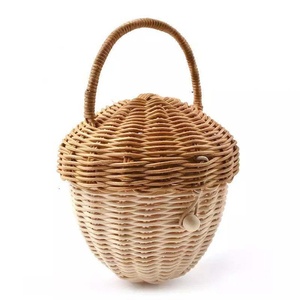 Cesta de juguetes con el diseño más adorable, bolso ecológico de ratán natural para niños, cestas de billeteras al por mayor. - Product Image 1