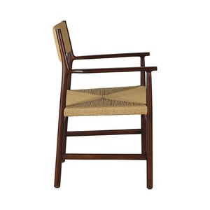 Sillón Contemporáneo de Madera de Teca con Asiento de Cuerda Natural Tejida, Muebles de Comedor Elegantes para Hostelería - Product Image 3