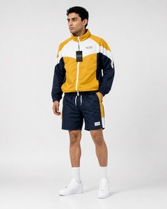 Conjunto Corto de Chaqueta y Pantalones Cortos con Capucha, Estilo Casual, a la Moda, Personalizable, Transpirable, Ligero, Duradero y Cómodo para Deporte - Product Image 1