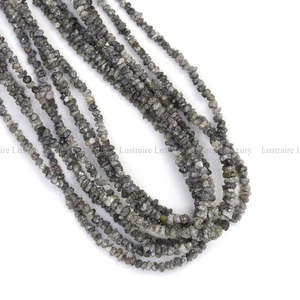 Perles de Diamant Gris Naturel Taillées à la Main, en Éclats, 2,5mm-3mm, 16 Pouces, Pépites Brutes, Perles Libres pour la Fabrication de Bijoux Fins - Product Image 3