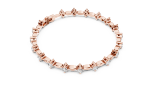AFFORDABLE LAB GROWN CUT DIAMOND BRACELET SET 18KT <b>SOLID</b> ROSE <b>GOLD</b> RHODIUM PLATED LUXURY 2.09CT DAILY OFFICE WEDDING ENGAGEMENT - Product Image 2