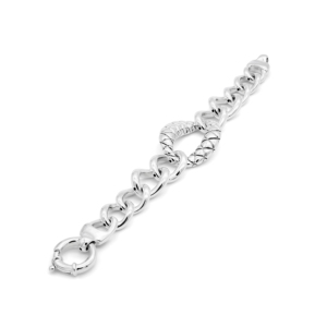Bracelet à chaînes mixtes avec centre à motif croisé - Product Image 1