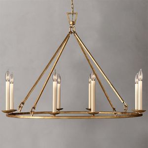 Lustre moderne en laiton style ferme, luminaire de plafond géométrique pour salon, design durable - Product Image 1