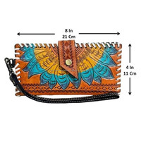 Dompet genggam kulit berperalatan tangan 2025 kapasitas besar baru dompet kulit asli tempat kartu Organizer dengan gelang untuk wanita