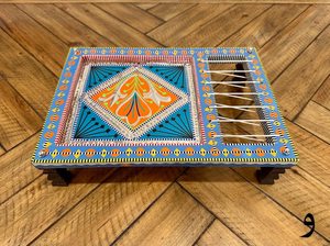 Juego de Platos Rectangulares de Madera de Acacia Premium con Diseño Tradicional de Cuerda Charpai para Uso en la Cocina del Hogar en Ramadán y Diwali - Product Image 3