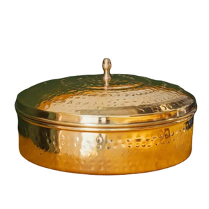 Caja de especias árabe vintage de latón de alta calidad con acabado martillado y pulido, caja de especias de latón puro para uso en la cocina. - Product Image 4