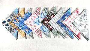 Foulard carré en coton imprimé floral ethnique, élégant, pour l'été, tour de cou, vêtement féminin, doux pour la peau, respirant, 21x21 pouces - Product Image 3