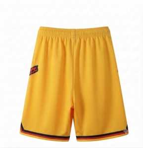 Pantalones Cortos de Baloncesto Personalizados para Hombre, Transpirables, de Malla Amarilla, Cintura Elástica, Secado Rápido, 100% Poliéster, con Bolsillos Laterales, para Verano - Product Image 2