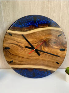 Stylish Decorative Epoxy Resin Wall <b>Clock</b> Metal <b>Digital</b> Quartz <b>Clock</b> with Number Pattern for Home Decoration in Living Room - Product Image 1
