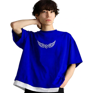 Ensemble deux pièces pour homme en tissu doux imprimé, T-shirt à col rond et short, couleur unie, coupe oversize, coupe classique, idéal pour l'été, sur mesure - Product Image 3