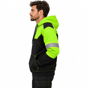 Sudadera de Seguridad Reflectante ANSI Clase 3 con Capucha Desmontable, Poliéster de Alta Visibilidad, Logotipo Personalizable - Product Image 2