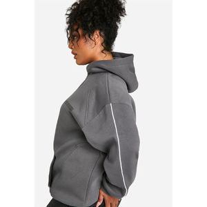 Conjunto de sudadera con capucha de lana para mujer, top corto de forro polar, sudaderas para mujer, ropa de invierno, gran venta. - Product Image 5