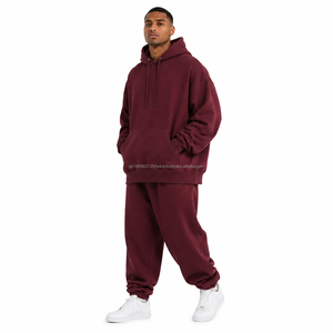Fabricantes OEM/ODM, Conjuntos Deportivos Personalizados con Bordado, 400GSM, Transpirables, Cómodos, Holgados, Sudadera con Capucha Extra Grande para Otoño - Product Image 6