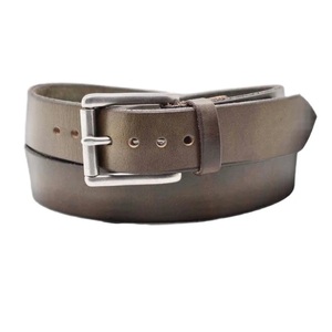 Mens Cow Hide Leather Belt Minimalist Stylish Silver Buckle Casual Durable Heavy Duty <b>Braided</b> Fashion Waist <b>Accessory</b> Daily Wear - Product Image 3