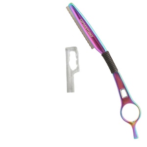 Stainless Steel 7" Trimmer Razor Hairdressing <b>Hair</b> Thinning Layer Shaper Cutting <b>Comb</b> Durable Reusable <b>Hair</b> Extension Tools - Product Image 1