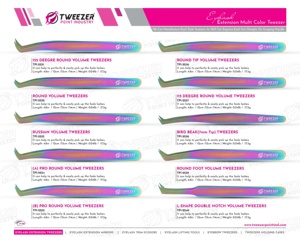 Wholesale Diamond Grip Individual Faux <b>Mink</b> Lash <b>Extension</b> Tweezers Custom Pointed Stainless Steel Multi-Color Coated <b>Eyelash</b> - Product Image 5