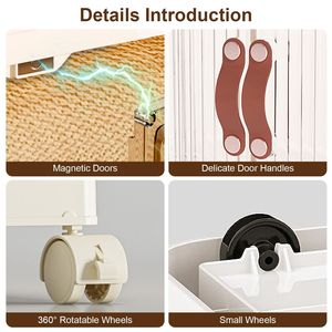 4 Contenedores de Almacenamiento Plegables de 360 Grados con Puerta Magnética, 3 Organizadores de Armario Apilables y Plegables - Product Image 6