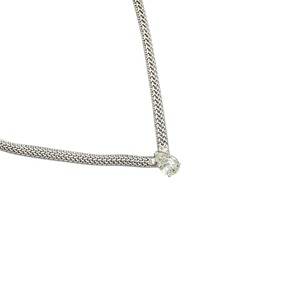 18K White Gold Pear Pendant <b>Necklace</b> | Luxury Tennis Chain Large Teardrop | Elegant Gift <b>Statement</b> - Product Image 6