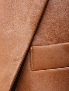 Blazer en cuir pour homme anti-rides, qualité supérieure, respirant, vêtement décontracté, dernières tendances, blazer en cuir très vendu - Product Image 3