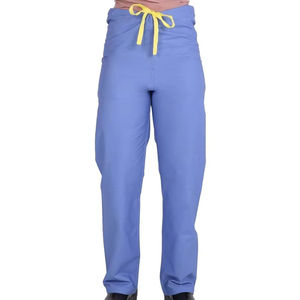 Women Blue <b>Scrub</b> <b>Tops</b> With Yellow Trim Hospital Uniforms Cotton Polyester Woven Fabric Professional Design - Product Image 5