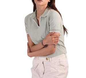 Camiseta Polo Clásica para Mujer, Manga Corta, Mezcla de Algodón, Transpirable, Cómoda, con Cuello, Cierre de Botones, para Verano, Golf, Tenis - Product Image 6