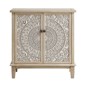 Antique Floral Relief Living Room <b>Cabinet</b> Solid Wood Storage Sideboard <b>Buffet</b> for Home Hotel - Product Image 1