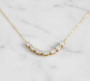 Collier pendentif en or 10 carats pour femme, diamant taille brillant rond, serti griffe, chaîne serpent, classique pour le quotidien - Product Image 2