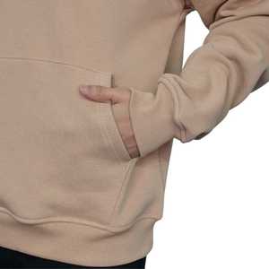 Sweat à capuche pour homme en coton 100% lourd avec impression en relief beige, streetwear décontracté, pull-over en molleton doux de qualité supérieure, coupe ample - Product Image 6