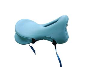 Silla de montar azul para equitación de resistencia con doble banda abdominal y correas de estribo - Product Image 1