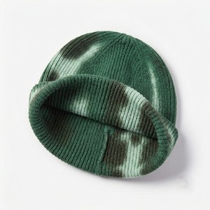 Gorro de Punto Verde Camuflaje Unisex para Adulto, Gorro de Invierno con Borde, Diseño Acrílico Plegado y Acanalado, 56-58CM - Product Image 3