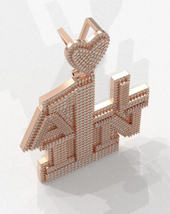 <b>Custom</b> Hip Hop Letter Pendant Lab Grown Diamond Iced Out Initial Pendant 14K 18K Gold Plated Rapper Jewelry <b>Custom</b> <b>Name</b> <b>Necklace</b> - Product Image 2