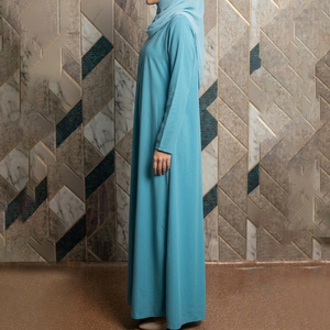 Prix de gros, meilleurs fabricants d'abayas, abaya de couleur unie, vêtements islamiques modestes, robes musulmanes pour femmes - Product Image 3
