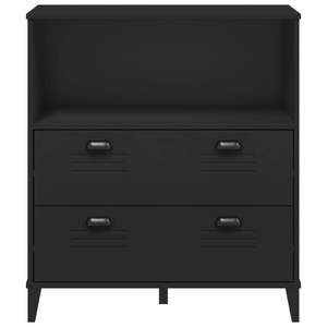 Étagère à livres rectangulaire moyenne en bois d'ingénierie noir - Product Image 6