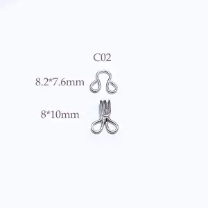 8.2mm Bra Hook And Eye For Sewing Clothing Bra Hook Replacement