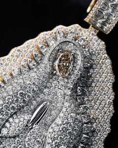 จี้เงินสไตล์ฮิปฮอป 3 มิติสั่งทำพิเศษ ประดับเพชรโมอิสซาไนต์แบบโมเสค VVS  ผ่านการทดสอบด้วยเครื่องตรวจสอบเพชร - Product Image 3