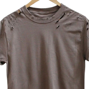 T-shirt personnalisé tendance en gros, effet vieilli, qualité supérieure, 100 % coton, pour un look décontracté ou streetwear, impression personnalisée unisexe - Product Image 6