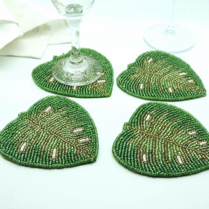 Classy Look <b>Beaded</b> <b>coaster</b> Table Decoration Hand Embroidery <b>Beaded</b> <b>Coaster</b> By Blossom Craft India - Product Image 5