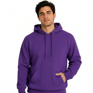 Men's for Hooded Sweatshirt Oversized Solid Color Cotton Fleece Casual Pullover Hoodie Front Pocket Autumn Wear Eco-Friendly - Product Image 1