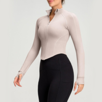 Vestes de sport d'hiver OEM ODM vierges à fermeture éclair pour femmes, grandes tailles, pour le yoga, l'entraînement et l'équitation