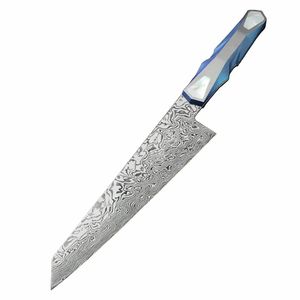 Damasteel Chef Knife Set Titanium Mother-of-Pearl Handle Handmade Kitchen Knives - Product Image 2