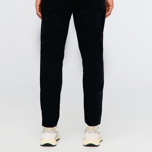 <b>Men</b> Black Straight Fit Casual <b>Trousers</b> <b>Elastic</b> Waist Breathable Spandex Cotton Knitted Side Pockets Spring Wear - Product Image 4