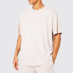 Camiseta de Verano para Hombre, Estilo Vintage, Casual, de Manga Corta, Algodón Grueso, Cuello Redondo, Tallas Grandes, Transpirable - Product Image 3