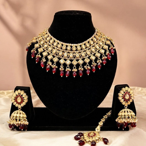 Ensemble collier et boucles d'oreilles pour femme JeweleMarket, plaqué or, avec cristaux et strass, style ethnique, pour mariage, fiançailles, anniversaire, cadeau, fête - Product Image 4