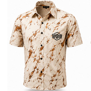 Chemise décontractée florale pour homme de qualité supérieure avec tissu léger et coupe moderne confortable, chemise à coupe régulière - Product Image 1