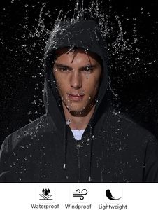 Chaqueta impermeable para hombre, ligera, plegable y cortavientos - Product Image 5